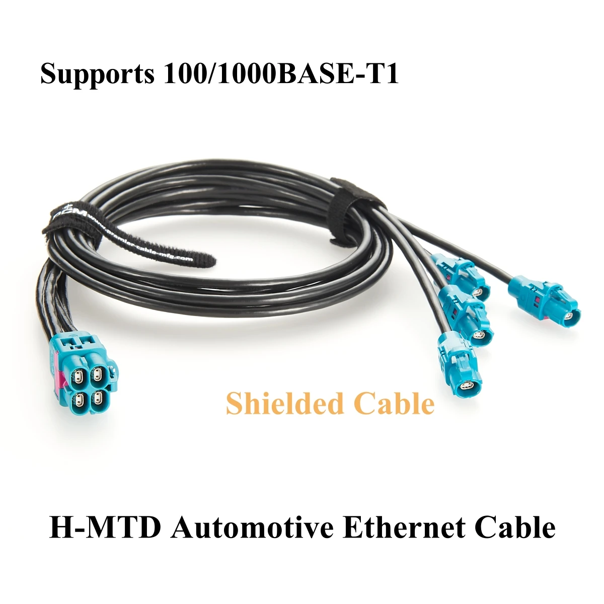 Quad Rosenberger H-MTD Automotive Ethernet Splitter Cable 10Gbps E6K10D-1CAZ5-Z to E6K10A-1CAZ5-Z for NVIDIA AGX Thor, Robotaxi