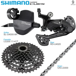 SHIMANO CUES 9 Speed Groupset for MTB Bike SL-U4000 Shifter U3020 U4020 Rear Derailleur LG500 Chain LG300 Cassette Kit Bicycle