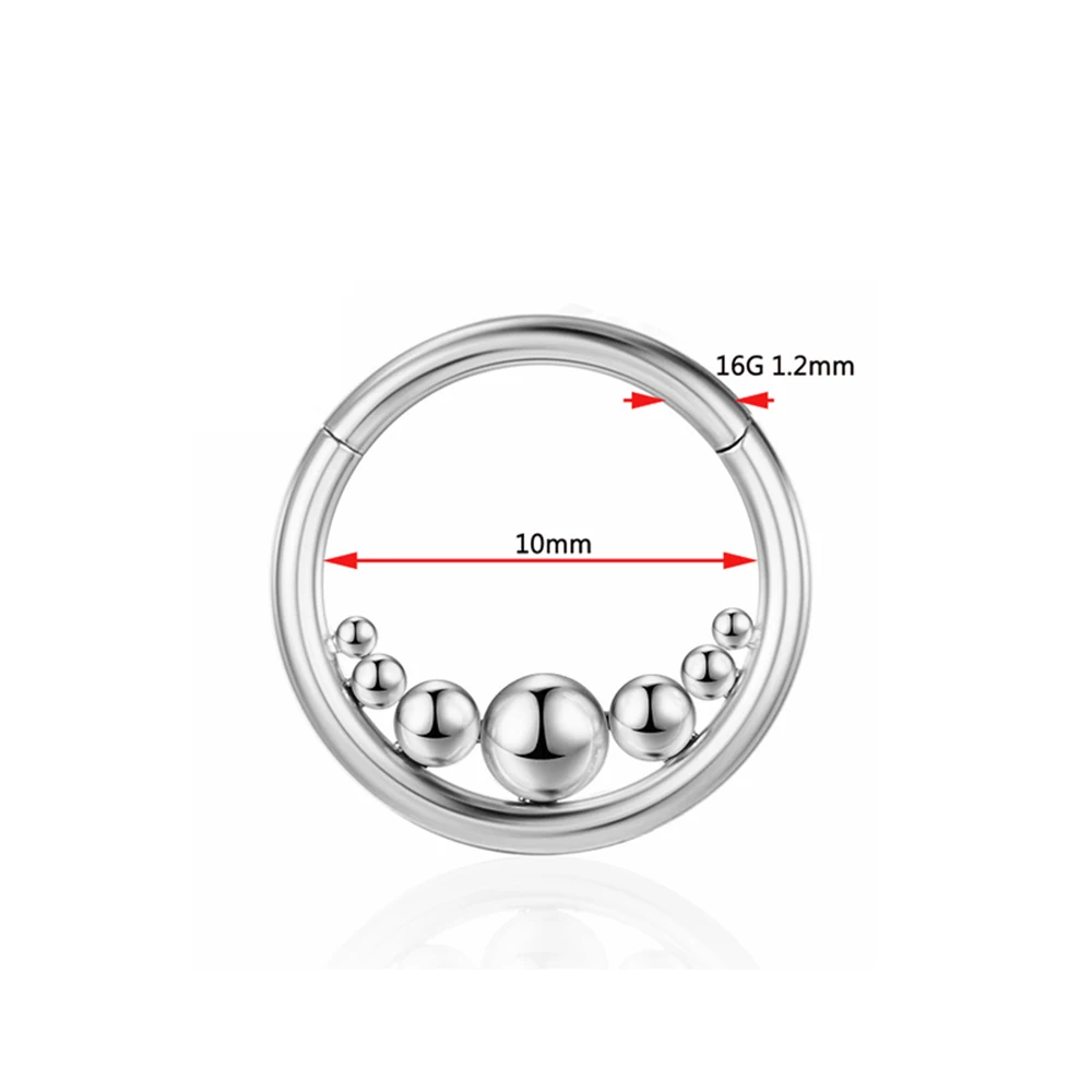 حلقات ثقب الأنف من التيتانيوم G23 ، آلة نقر الأذن ، الغضروف ، الزنمة ، الأقراط الحلزونية ، مجوهرات الجسم ، الثقب ، 1 *