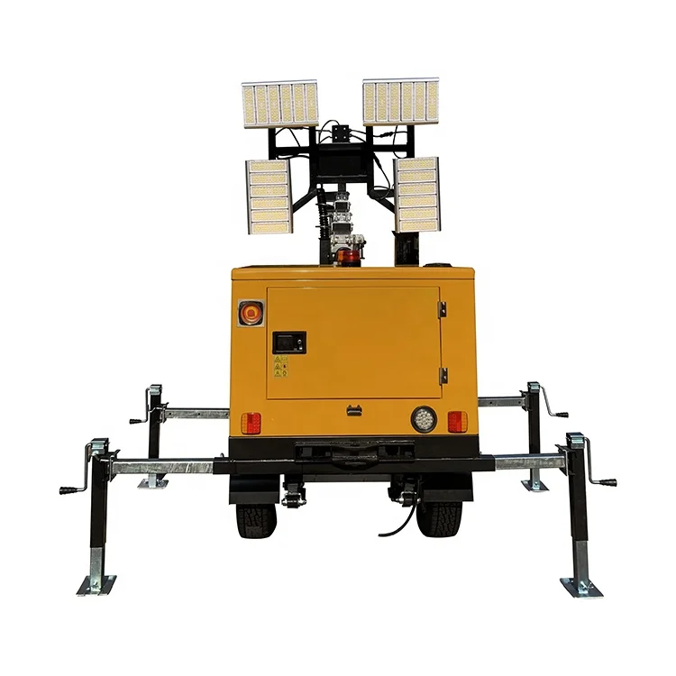 Torre de luz móvel do gerador LED 2400W para construção de mineração