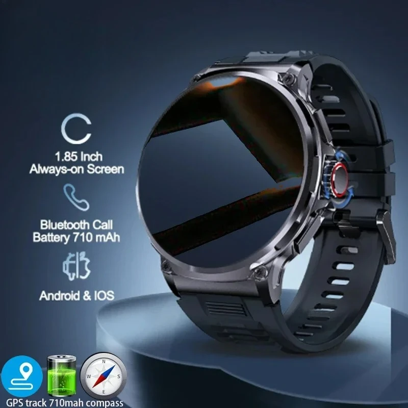 

2026 New 1.85-inch ultra HD smartwatch, GPS track, HD Bluetooth call; 710 mah large battery 400+ dial, suitable for Huawei