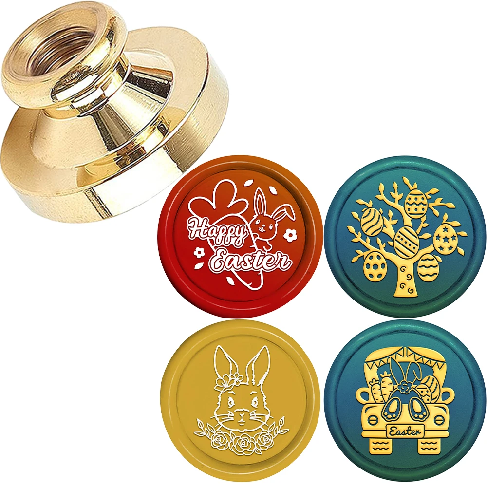 Easter Egg Wax Seal Stamp Happy Easter Decorations Seal Stamp Head Card Envelope Wedding Invitation Card Gift Wrap Scrapbooking