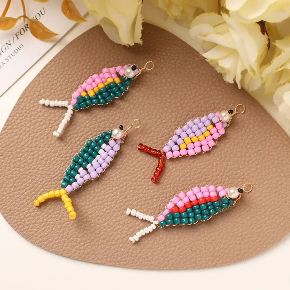 4pcs/set Cute Earring Accessories 3D Fish Shaped Colorful Beads Diy Charms Handmade Craft Cartoon Bag Pendant Jewelry Decoration view 4