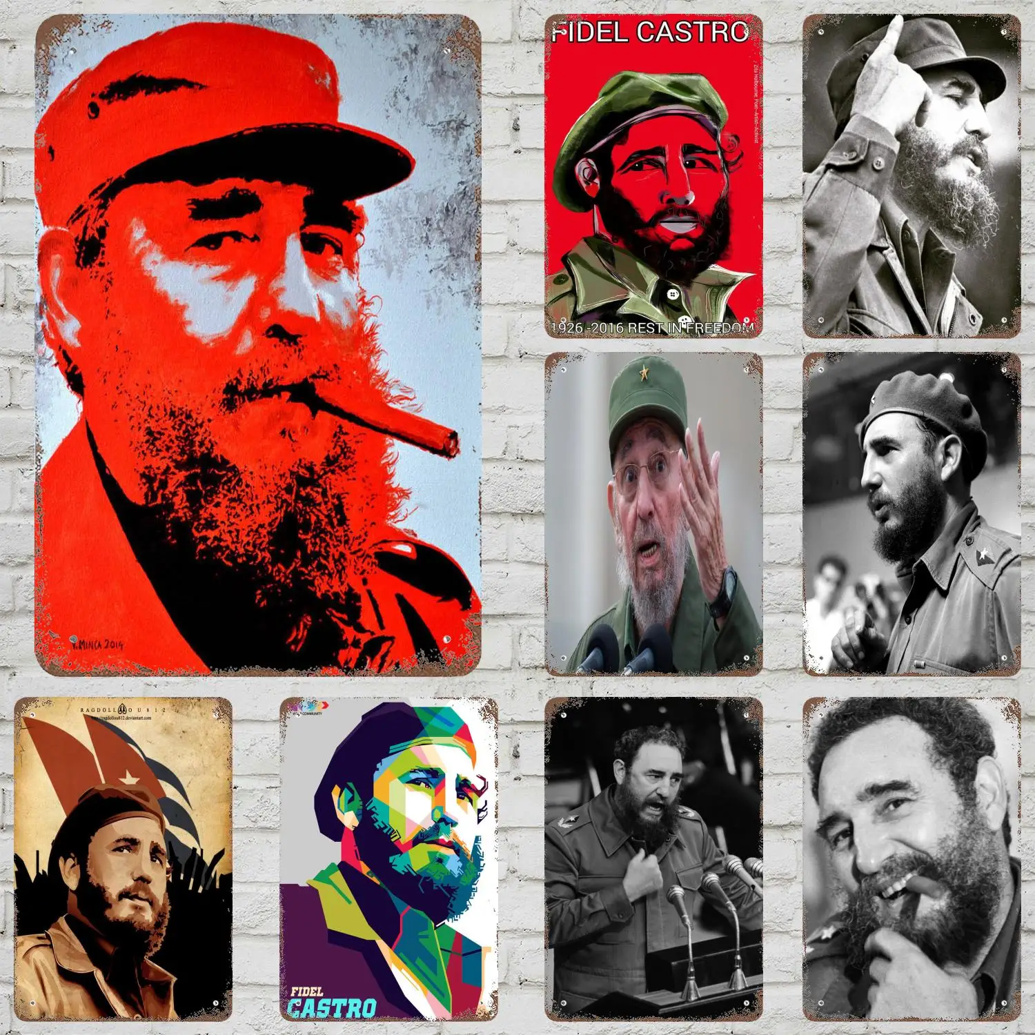 fidel castro Chairman Vintage Metal Tin Signs Posters Decor Retro Metal Plaque Wall Art Decor for Garage Bar
