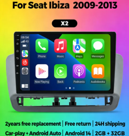 

Автомагнитола MEKEDE Android 15, 2DIN, с навигацией и CarPlay для Seat Ibiza 6J (2008-2015), мультимедийный проигрыватель