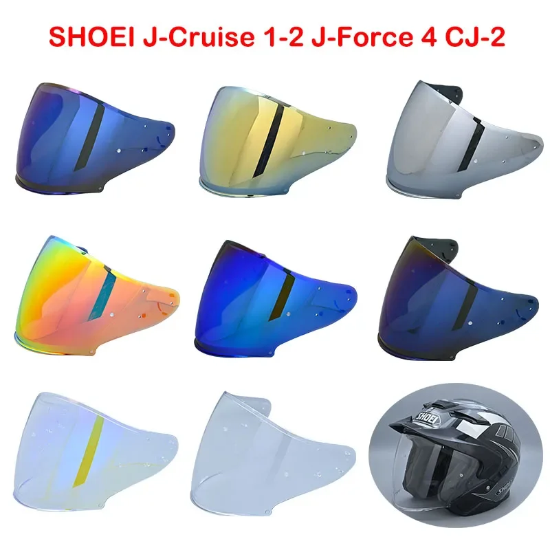 Helmet Visor for SHOEI J-Cruise 1-2 J-Force 4 CJ-2 Motorcycle Helmet Lens Viseria Capacete Moto Brim Set Motorcycle Accessories