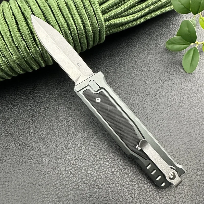 EXO-M Gravity Pocket Knife Aluminum Handle D2 Blade Outdoor Tactical Hunting Camping Hiking Survival EDC Pocket folding knife