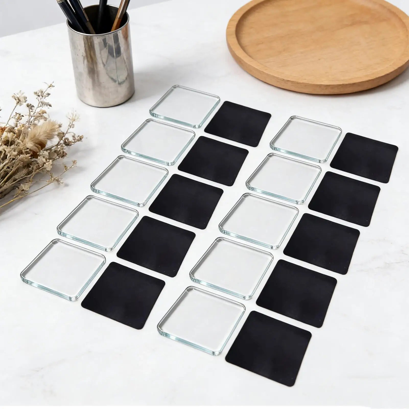 DIY Kühlschrankmagnet-Set 5x5cm Acryl Blanko Magnetfolie Handgemachte Bastelmaterialien Dekorative Kühlschrankmagnete für Bastelliebhaber