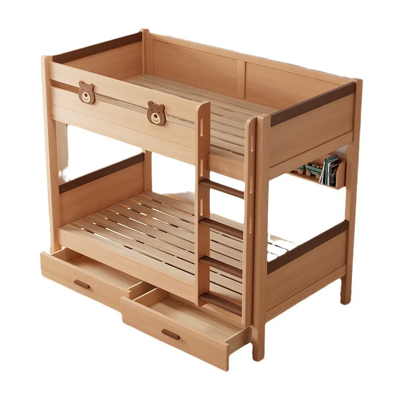 Solid wood thickened mother and child bed up and down children's bunk bed modern simple size apartment bunk bed