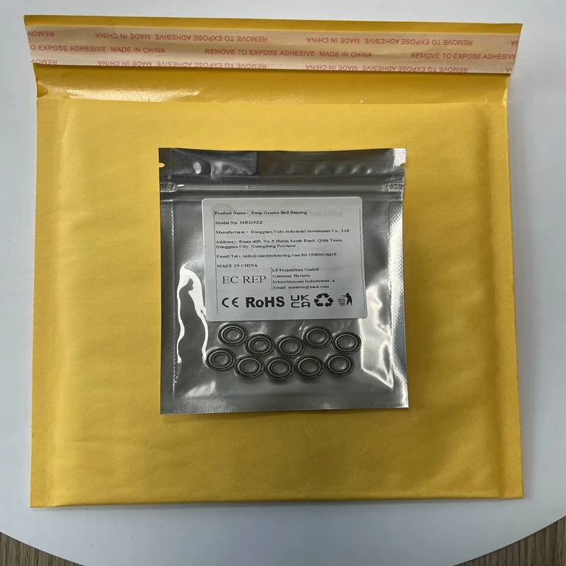 

10PCS MR115ZZ 5x11x4 mm Bearing ABEC-7 Miniature MR115Z Ball Bearings MR115 ZZ L-1150ZZY04