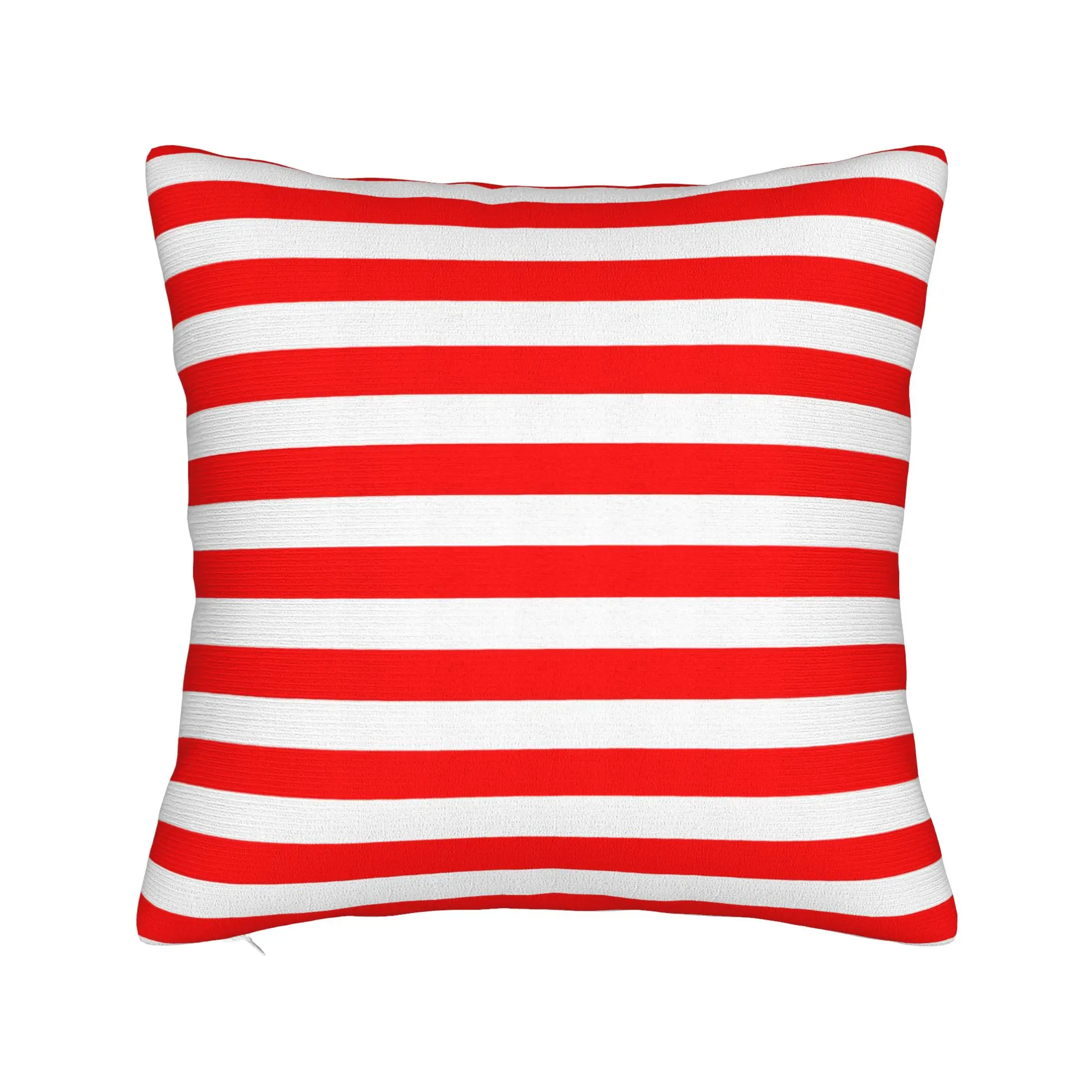 Red And White Striped Pillow Cover  Soft Cushion Cover Fashion Pillow Case For Sofa Couch Bed Living Room
