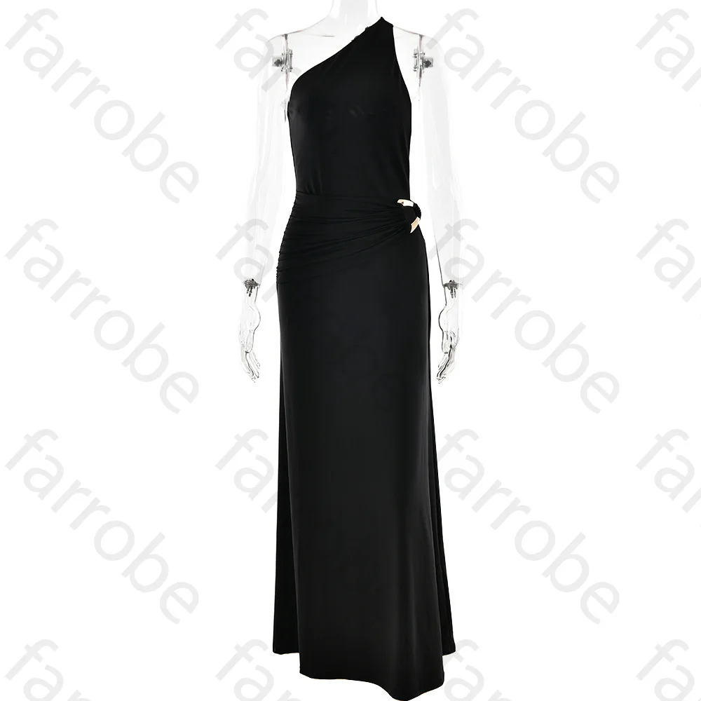 원숄더 민소매 플리츠 이브닝 드레스 우아한 백리스 셀러브리티 드레스 정교한 고품질 프로모션 파티 가운 맞춤 제작