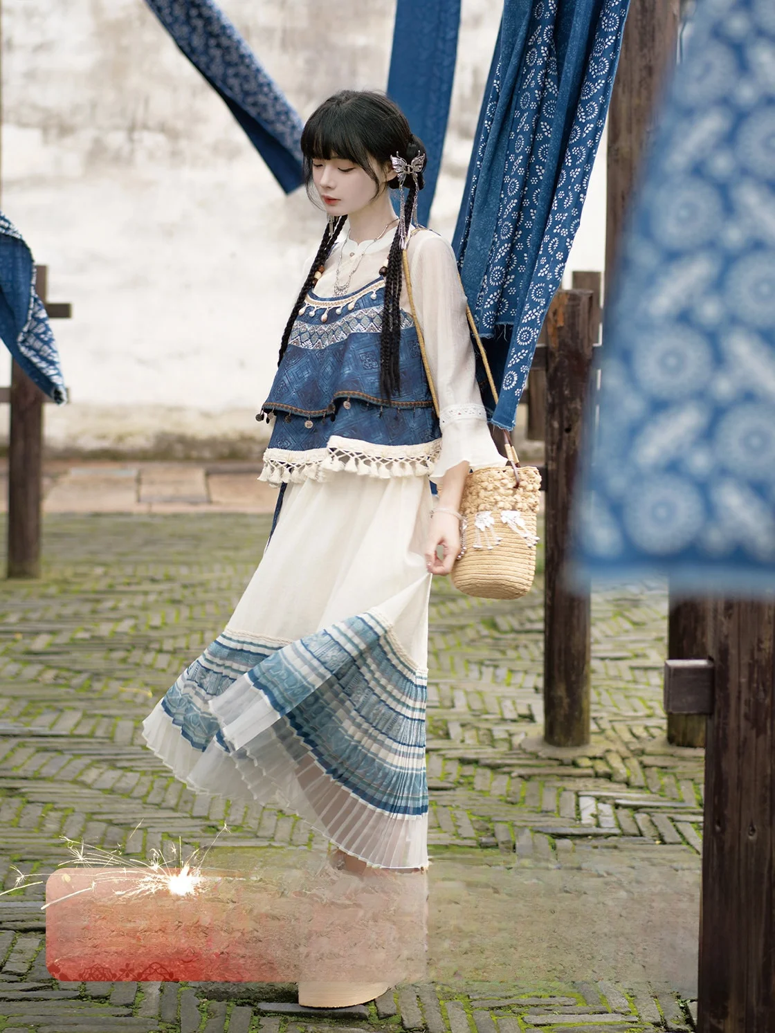 

Original Ethnic Sle Embroidered ter Skirt Summer Vaion Hanfu Women's Clothing Spring Season ting f-length Skirt