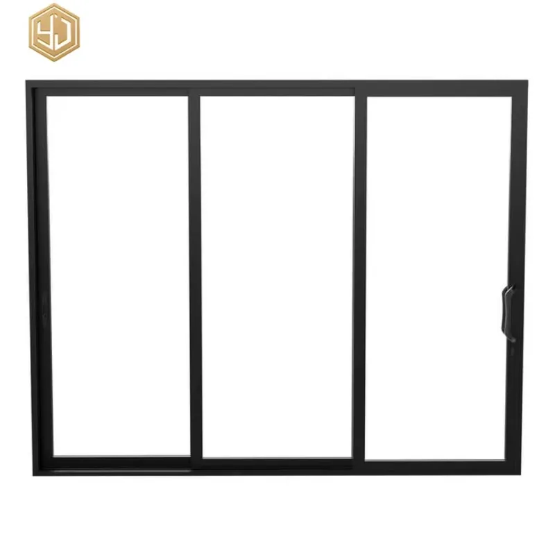 Interior Synchronized 3 Panel Aluminum Alloy Sliding Telescopic Linkage System Slim Frame Soft Close Double Glazed Glass