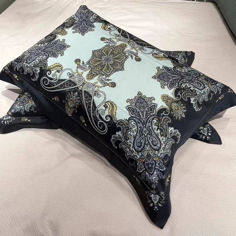 

2 шт. роскошные наволочки с цифровой печатью, наволочка из египетского хлопка 1400TC, подушка в богемном стиле, подушка, 48*74 см