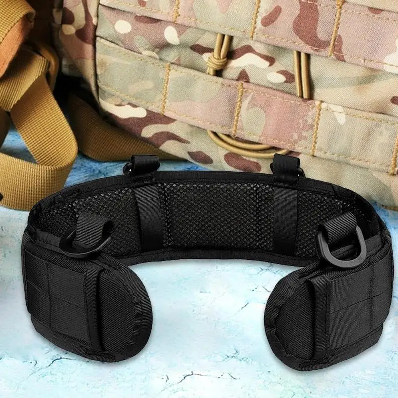 Battle Belt Outdoor Field Girdle Belt Quick-Release Combat Waist Hip Support Padded Tool Work Belt Patrol Nylon Protective Belt