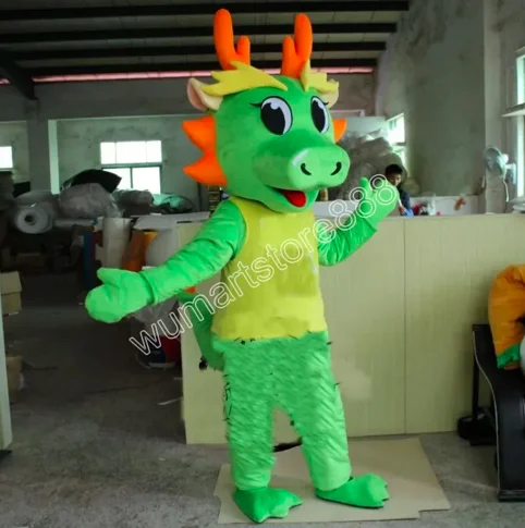 

New Adult Hot Sale Foam Dragon Cartoon Doll Fancy Cartoon Mascot Costume Plush Christmas Fancy Dress Halloween Mascot Costume