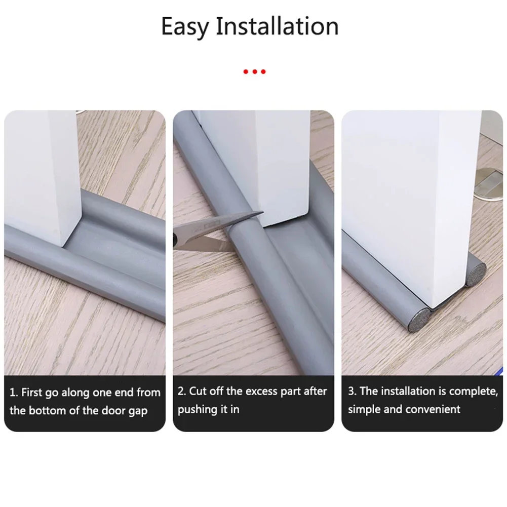 10Pcs Door Bottom Wind Sweep Stopper Door Bottom Guard Double Protector Doorstop Waterproof Seal Strip Draught Excluder Stopper