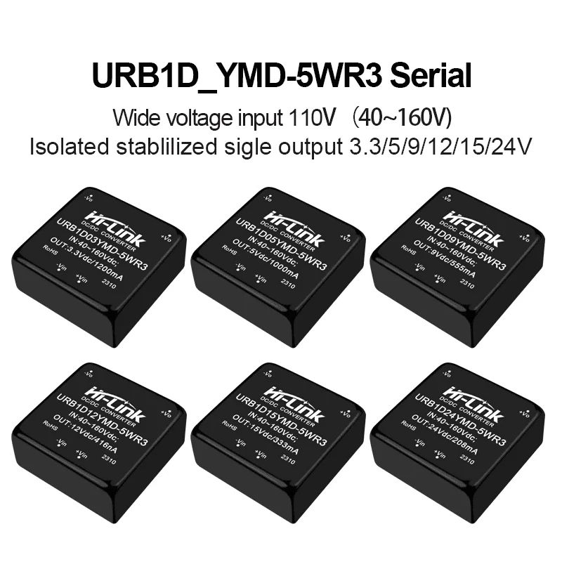 4 1 Extended Input Galvanic Separated Power Component URB1DxxYMD 5WR3 5W DIP Pin Layout Full Overload Shielding For Medical Indu