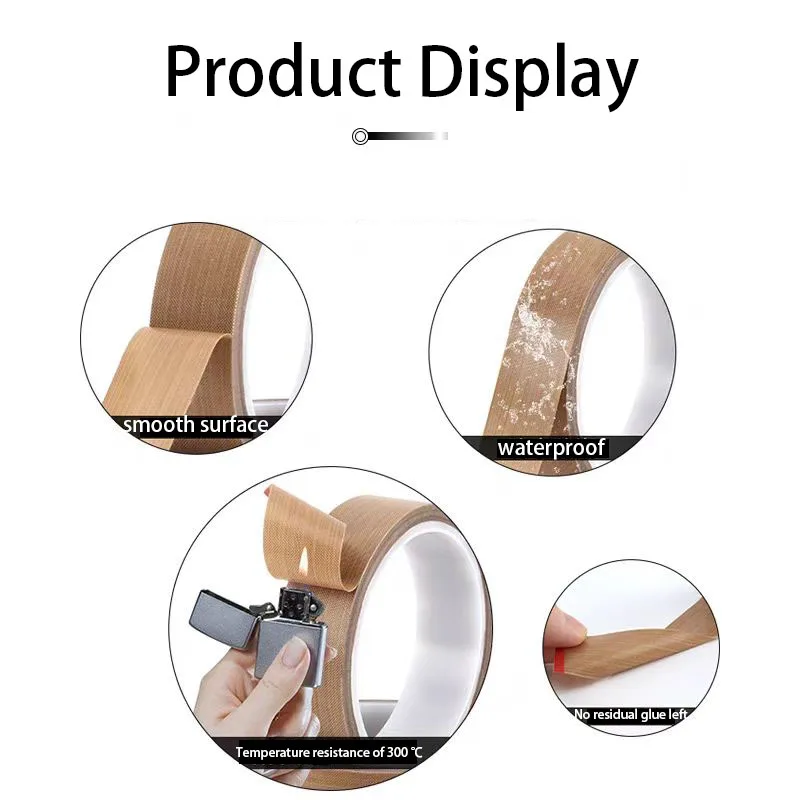 PTFE  Tape Insulation, Wear-Resistant, Heat-Resistant, Heat-Insulating,  Sealing Machine, High-Temperature Adhesive Tape10m