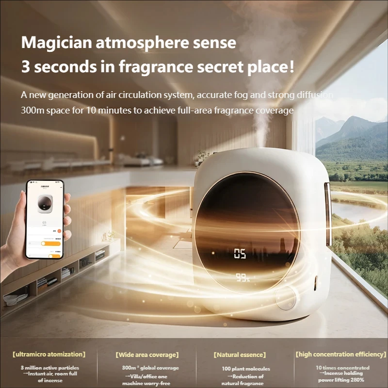 Automatic Aromatherapy Diffuser Machine Air Fragrance Air Freshener Humidifier Aroma Essential Oil Dispenser for Toilet Bathroom view 5