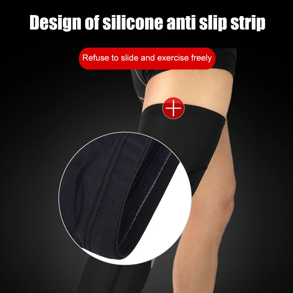 1 stück Sport Knie Protector Brace Strap Atmungsaktiv ANTI-UV-Außen Radfahren Bein Hülse Basketball Bein Hülse Knie Unterstützung Pads