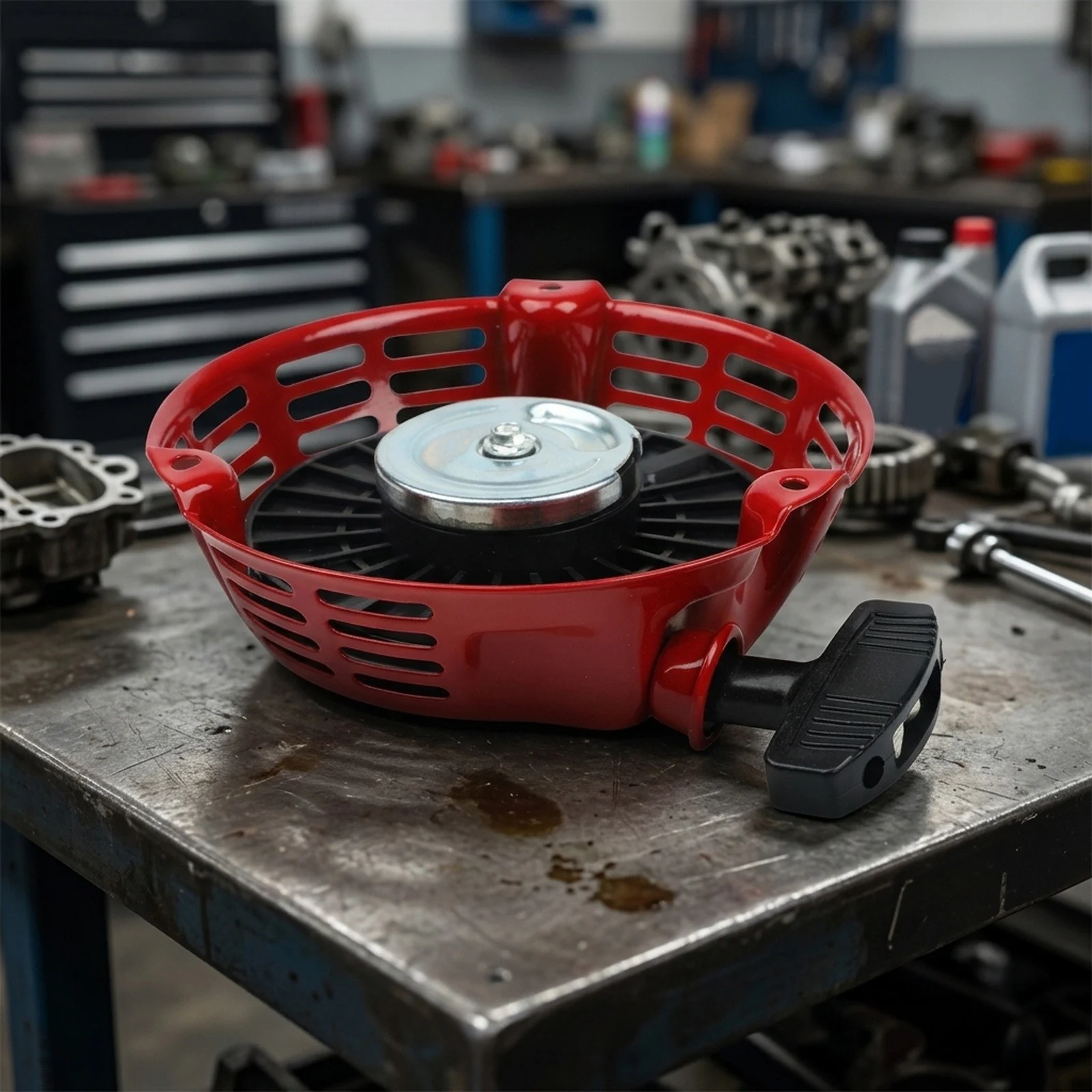 Motor Start Mechanism Recoil Starter High Strength Steel Construction Smooth Operation Mechanism Compact Space Saving Design