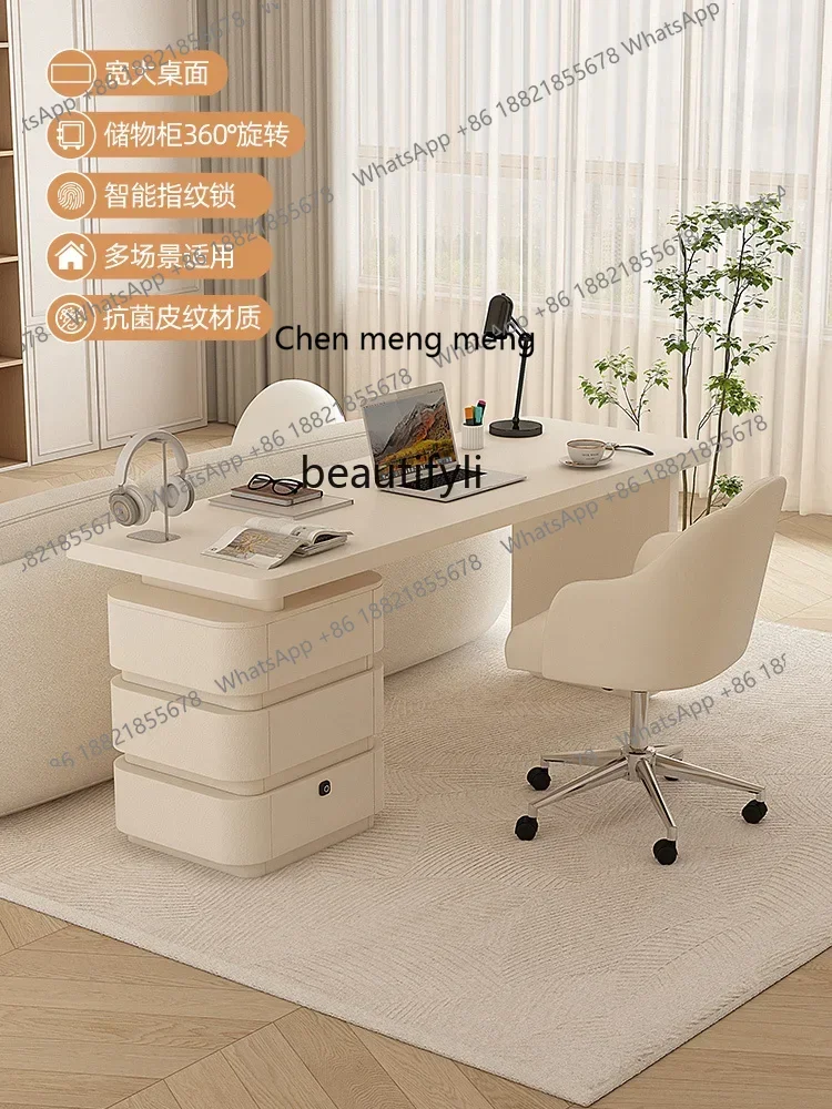 

D178 Cream Style Study Desk Small Apartment Home Light Luxury and Simplicity Modern Design Sense Desk High Sense office furnitur
