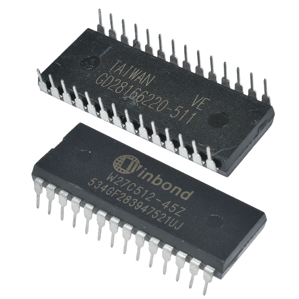 5Pcs diymore IC Chips W27C512 W27C512-45Z 28DIP IC EEPROM 512KBIT Original Integrated Circuits