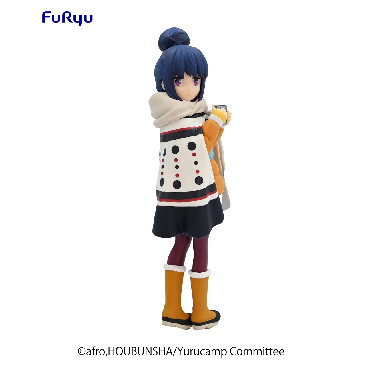 Original FuRyu Yuru Camp Shima Rin PVC Anime Figure Action Figures Model Toys