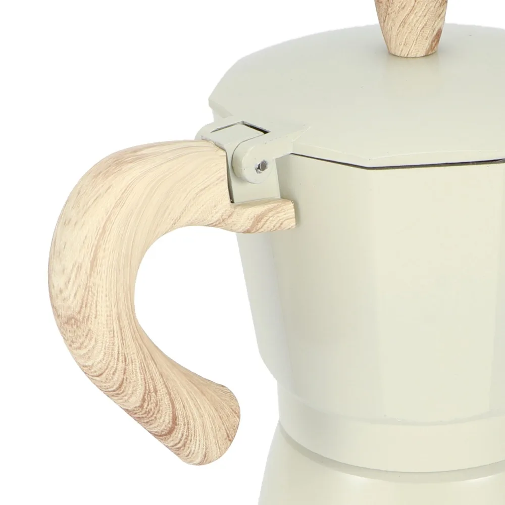 

Aluminium Aluminium Moka Pot Faint Yellow Octagonal Aluminium Coffee Pot 150ML/300ML 3-Cup/6-Cup Moka Pot Coffee Shop