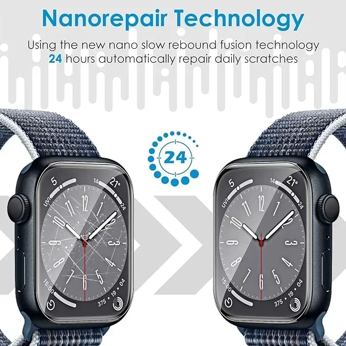 Protector Film For Apple Watch Ultra 2 49mm 9 8 7 45mm 41mm HD Screen Glass Shell Protector Film iWatch 6 5 4 SE2 44mm 42mm 40mm