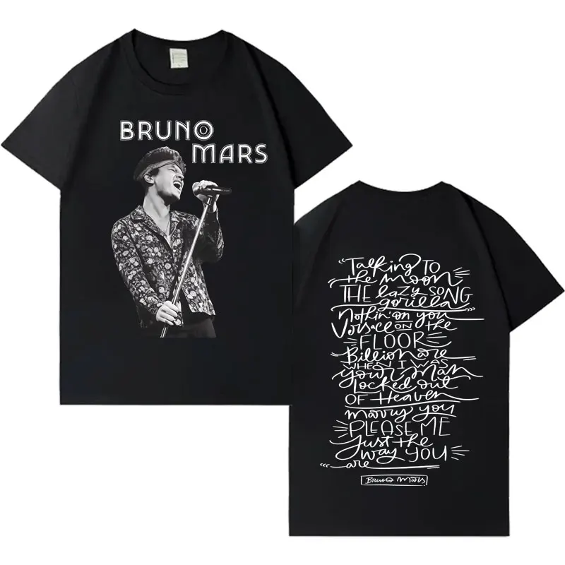 

Rapper Bruno Mars Trendy Graphic Tshirt Mens Womens Hot Sale Casual Print Short Sleeve T-shirt Summer Harajuku Pop Crewneck Tops