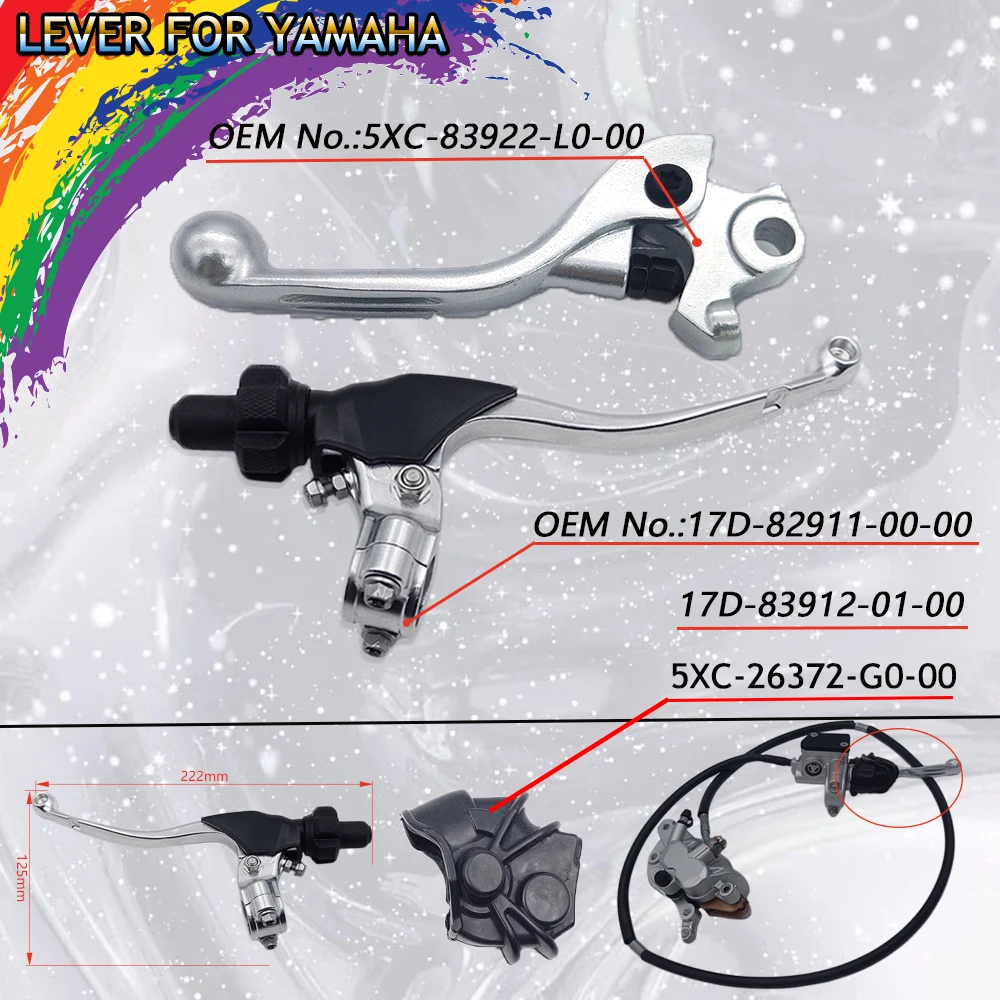 OTOM Motorcycle Clutch Lever Assembly Brake Handle For YAMAHA WR250F 17-24 YZ125/250 YZ250F YZ450F With Dustproof Rubber Sleeve