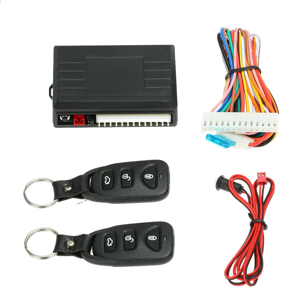 

Universal Remote Central Control Box Kit Car Door Lock Keyless Entry System w/ Trunk Release Button Car Remotely lock and unlock