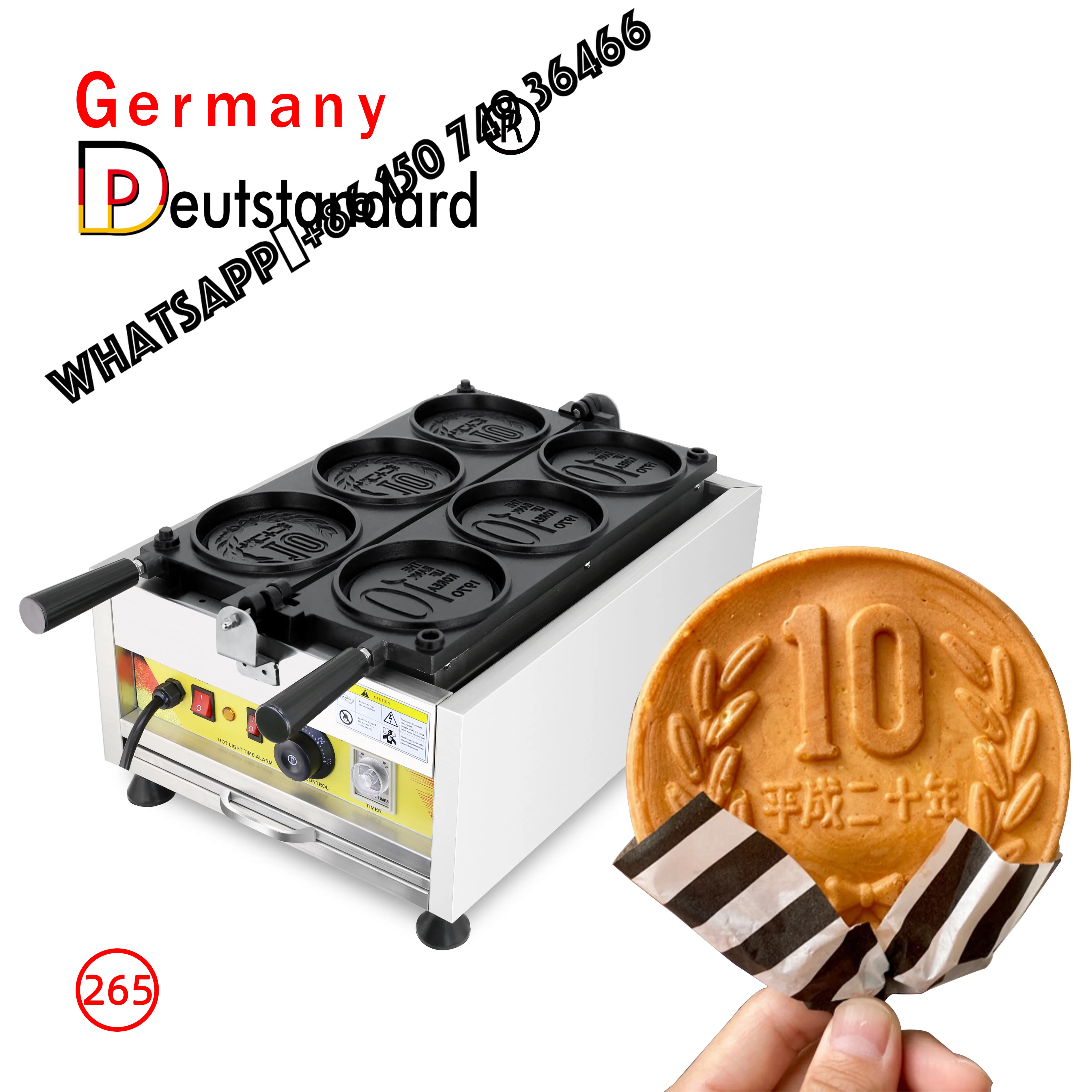Factory Custom Coin Pancake Machine Custom Coin Waffle Machine 10 Yen Waffle Machine Electric Provided Restaurant Equipment