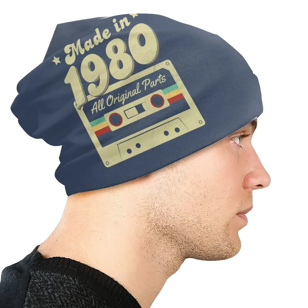 Hecho en 1980, todas las piezas originales, gorro tejido, gorro para hombre, fresco, Unisex, 40 años, 40 cumpleaños, regalo, gorros