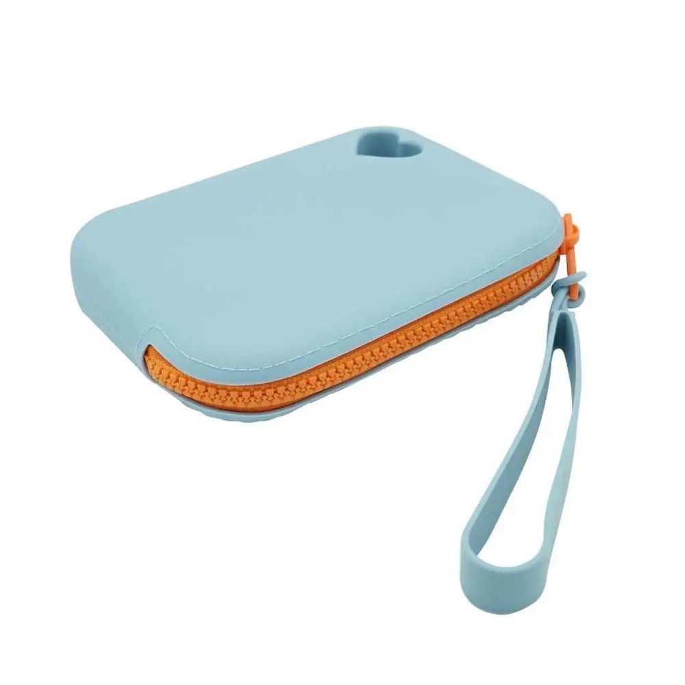 

Solid Color Silicone Coin Purse Wallet With Lanyard Large Capacity Simple Makeup Lipstick Bag Waterproof Money Bag