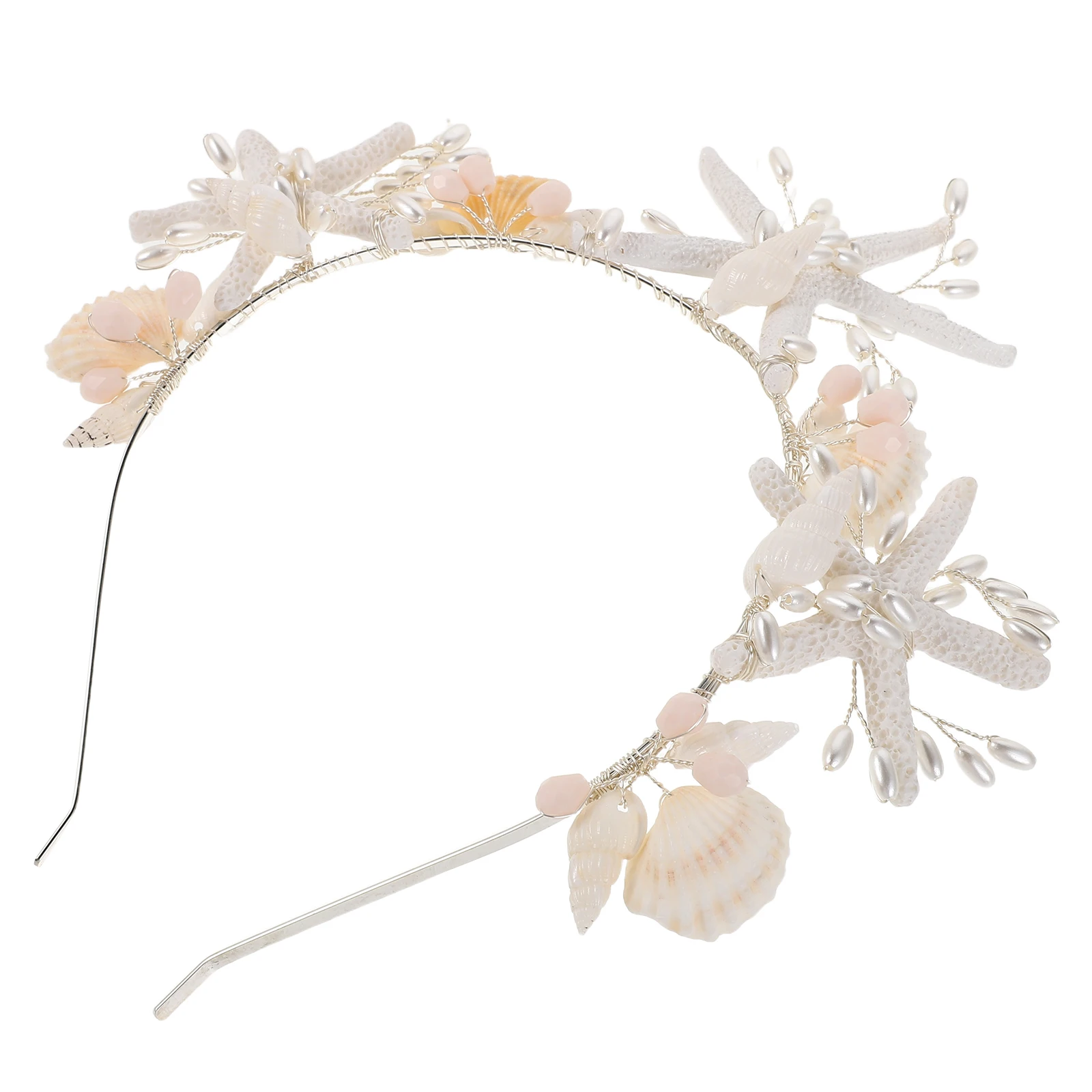 

Silver Pearl Hairband Costume Accessories Clothing Beach Wedding Headpiece Bridal Headband Crown Metal Plastic Bands Bride Miss