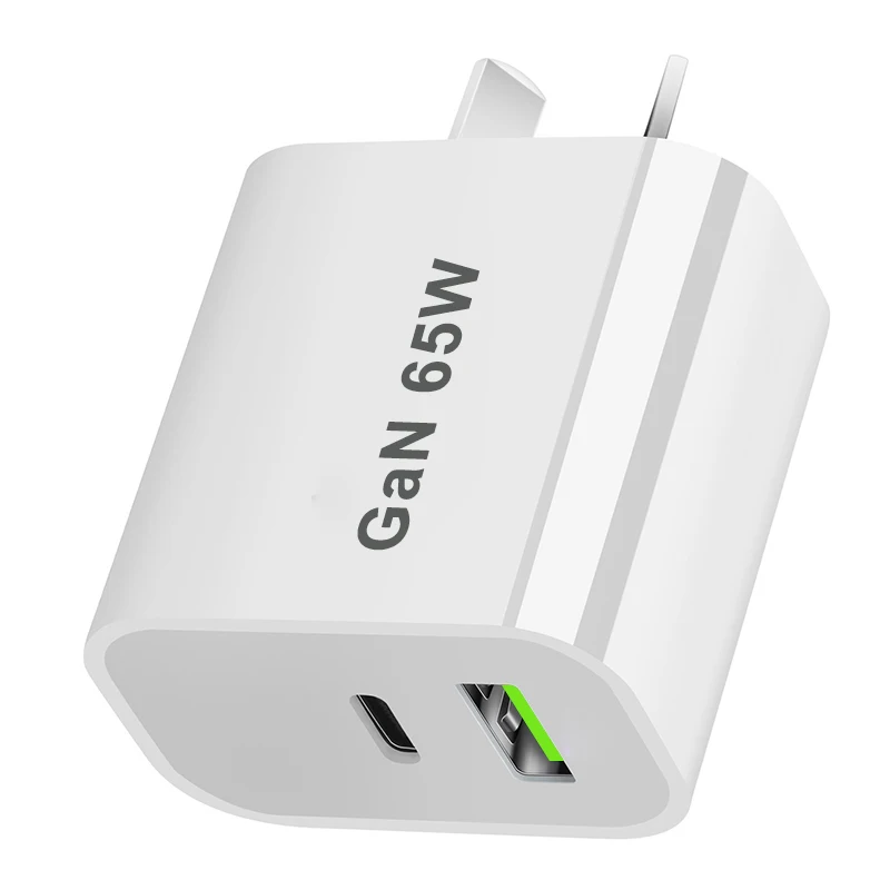 Ładowarka szybkiego ładowania 65W US EU AU UK Type-C PD 65W QC3.0 do smartfonów, ładowarka USB-A USB-C z dwoma…