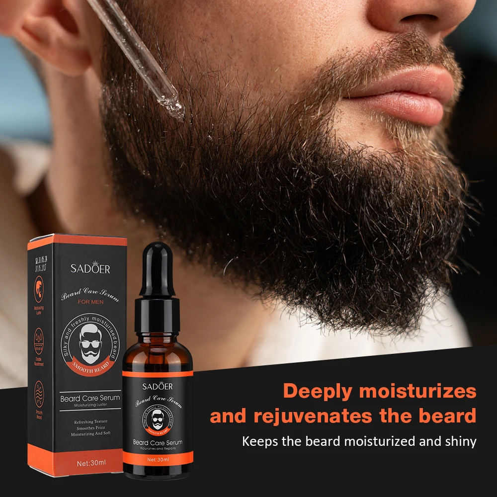 30ML Men Beard Growth Essential Oil Fast Beard Growth Enhancer Professional Hair Loss Treatment Products Beard Care Serum