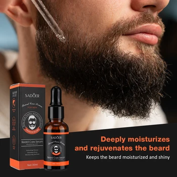 30ML Men Beard Growth Essential Oil Fast Beard Growth Enhancer Professional Hair Loss Treatment ผลิตภัณฑ์ Beard Care เซรั่ม