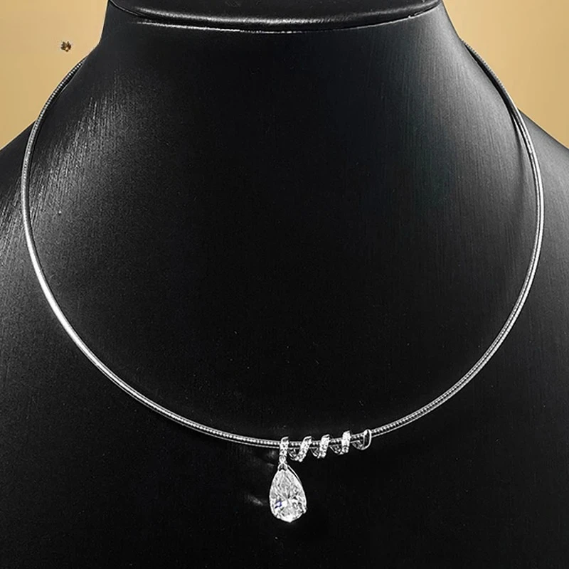 

3CT 5CT All Moissanite Necklace for Women Pendant Lab Diamond With GRA Couple Gifts 100% Real 925 Sterling Silver Jewelry