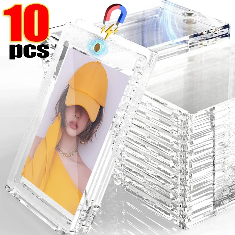 

10-1Pcs 35PT Hard Magnetic Card Holder for Kpop Idol Photo Cards Protector Sports Trading Card Toploaders Sleeves Display Case