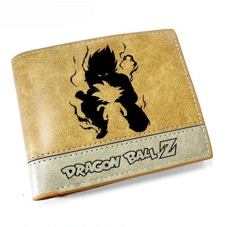 Anime Dragon Ball Pu portefeuille Son Goku Kakarotto figurines dessin animé imprimé court Portable carte sac porte-monnaie cadeaux de vacances pour enfants