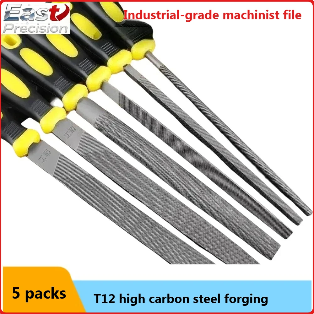 5 packs File, steel file, semi-circular、flat 、triangular file, metal wood sanding tool Coarse teeth Medium fine teeth
