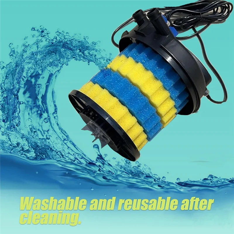 AT19-Replacement Sponge Filter GPH Pressure Pond Filter For VIVOGROW Pressurized Biological Pond For Grech/SUNSUN CPF-2500/ CPF-