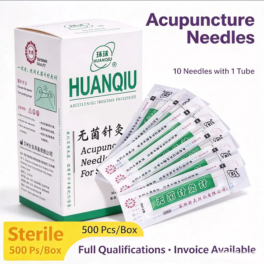 1500Pcs Huanqiu Disposable Sterile Acupuncture Needles Dry Needling Beauty Massage Needle 0.16/0.18/0.22/0.25/0.3/0.35mm 3Boxes