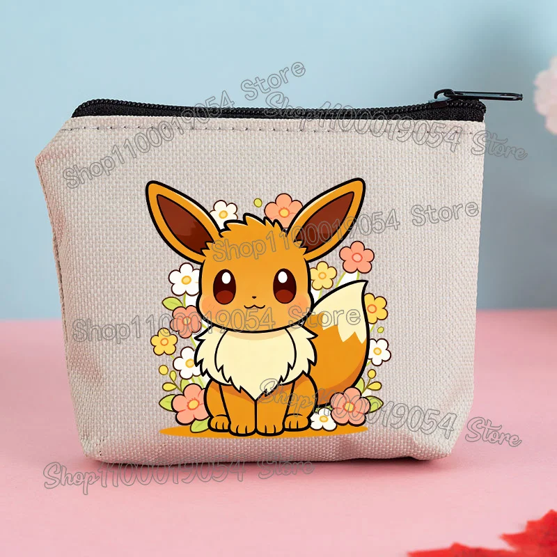 Cute Pokemon Small Coin Purse Cartoon Pikachu Gengar Key Data Cable Pouch Portable Lipstick Earphone Storage Bags Birthday Gift - view 6