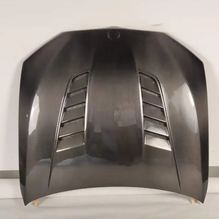 

Damei New Design Forged Carbon Look Engine Hood For 5 Series G30 G38 F90 M5 2017-2023 V Style Dry Carbon Front Vented Hood B